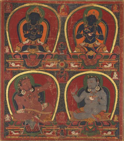 Vajradhara, Nairatmya e Mahasiddhas Virupa e Kanha de Unknown artist
