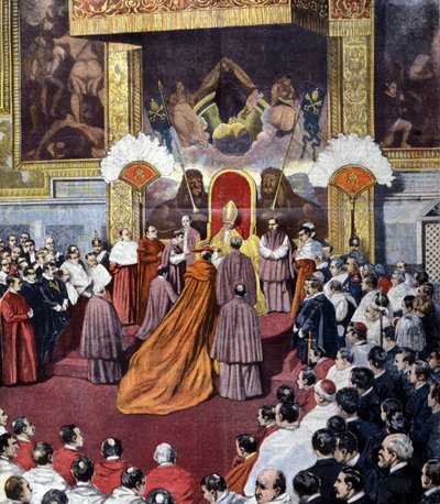 Consistório Vaticano presidido pelo Papa Leão XIII de Unknown artist