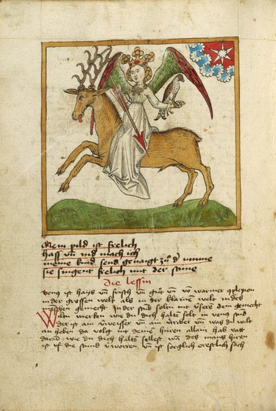 Vénus montada num veado de Unknown artist
