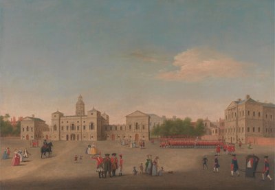 Vista da guarda de cavalos e do Whitehall de Unknown artist
