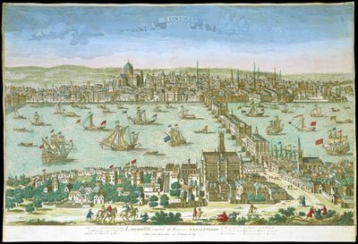 Vista de Londres, no início do século XVIII. de Unknown artist