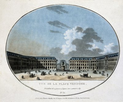 Vista da Praça Vendôme - gravura de Unknown artist