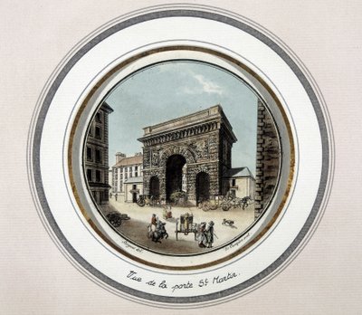 Vista da porta de São Martinho - gravura de Unknown artist