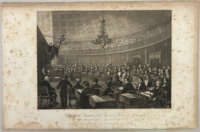 Vista do Senado dos Estados Unidos em sessão de Unknown artist