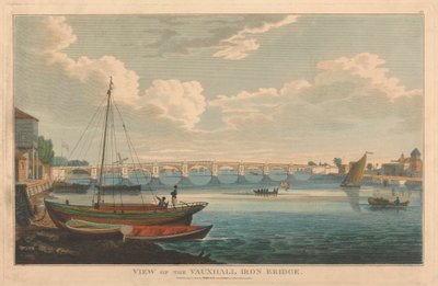 Vista da Ponte de Ferro Vauxhall de Unknown artist
