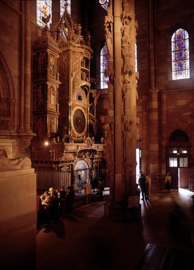 Vista do relógio astronómico da catedral de Estrasburgo. Bas Rhin (67) de Unknown artist
