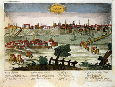 Vista da cidade de Varsóvia, na Polónia. Fim do século XVIII de Unknown artist