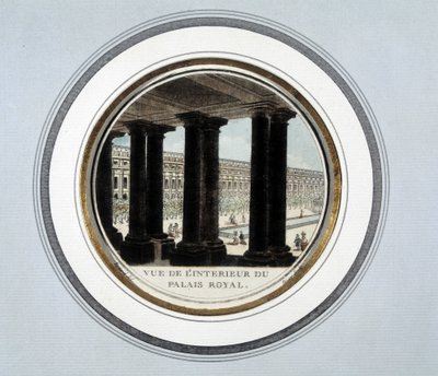 Vista do interior do Palácio Real - gravura de Unknown artist