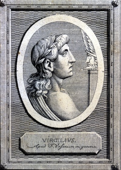 Virgílio (70 - 19 AC), poeta latino. Gravura do século XVIII. de Unknown artist