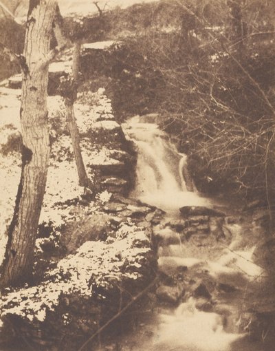 [Paisagem de inverno com cascata e riacho]. de Unknown artist