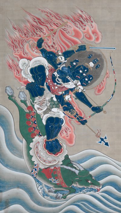 Sabedoria Rei do Grande Poder Inspirador (Daiitoku Myōō) de Unknown artist