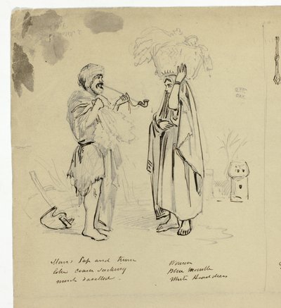 Mulher e mendigo de Unknown artist