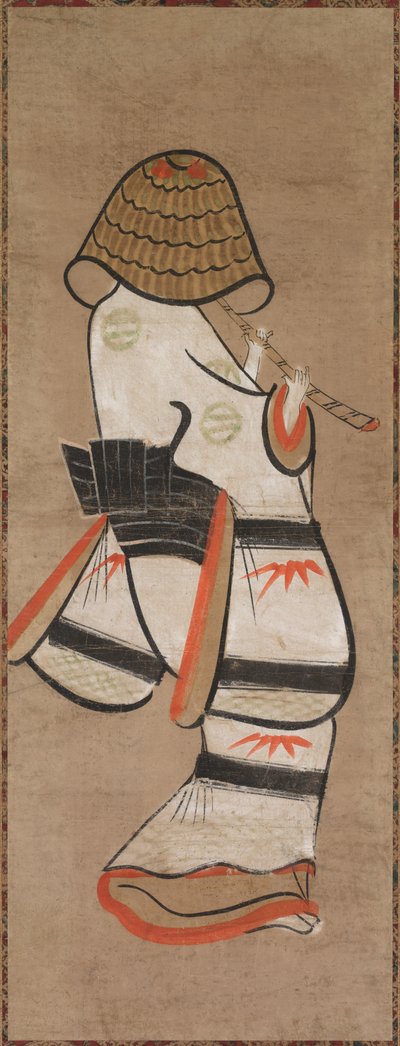Mulher como um monge Ichinerant: Ona Komuso (Otsue) de Unknown artist