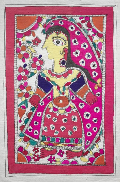Mulher de perfil virada para a esquerda (pela pintora) de Unknown artist