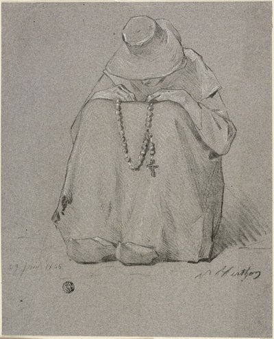 Mulher com um rosário de Unknown artist