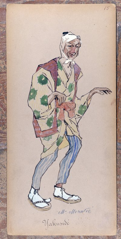 Fato de Yakuside para a criação de Madame Butterfly de Giacomo Puccini em 1904, coleção do Museo della Scala de Milão. de Unknown artist