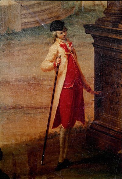 Jovem da aristocracia veneziana Detalhe. Pintura anónima. Galleria del 