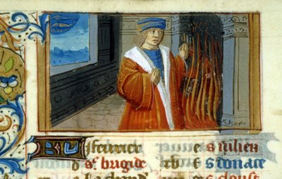 Zodiac Fish, lareira - miniatura, Idade Média (ref. 137, 046v): Pedido de autorização para a Biblioteca Municipal de Toulouse (tel: 05 62 27 66 66) de Unknown artist