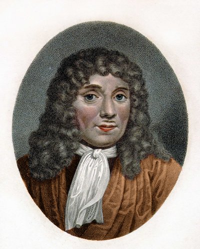 Retrato de Antonie Van Leeuwenhoek ou Anton van Leeuwenhoek, ou Leeuvenhoek, ou Leeuwenhoeck.Dutch naturalist (1632 a 1723). Gravura do século XVIII. de Unknown artist