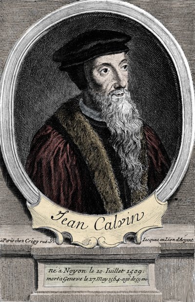 retrato de Jean Calvin (1509-1564), reformador religioso e escritor francês. de Unknown artist