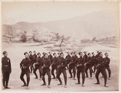 Um destacamento do 4º Regimento Gurkha (Rifle) de Unknown photographer