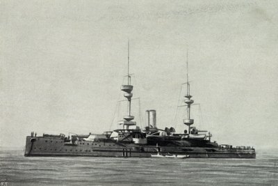 Navio de guerra inglês Ocean, afundado durante a Batalha dos Dardanelos em 18 de março de Unknown photographer