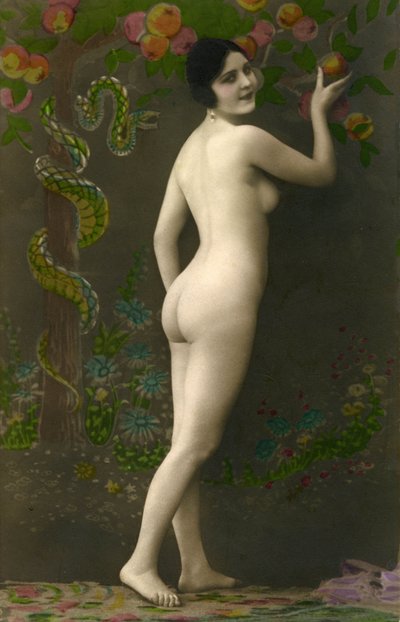 Postal de fantasia (kitsch): Eve de la "Belle Epoque" (ca. 1920) de Unknown photographer