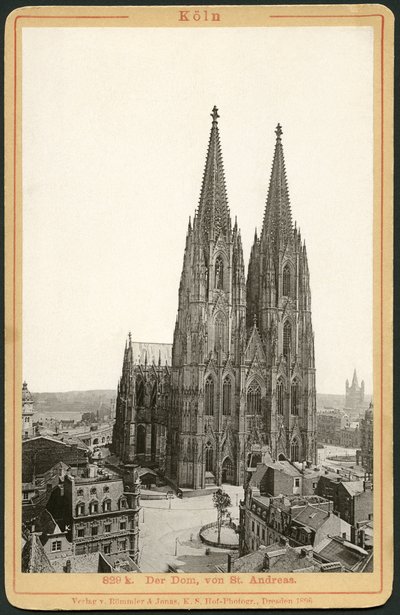 Alemanha, Renânia do Norte-Vestefália, Colónia, catedral, publicado por Roemmler e Jonas, Dresden de Unknown photographer
