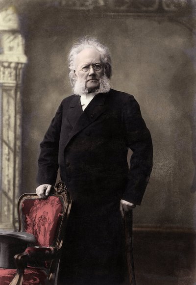 HENRIK IBSEN (1828-1906) poeta e dramaturgo norueguês - Retrato de Henrik (Henri) Johan Ibsen (1828-1906), dramaturgo norueguês de Unknown photographer