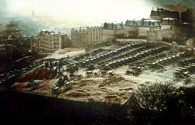 Em Montmartre grandes armas do governo que representam uma ameaça para Paris 18 de Março de Unknown photographer