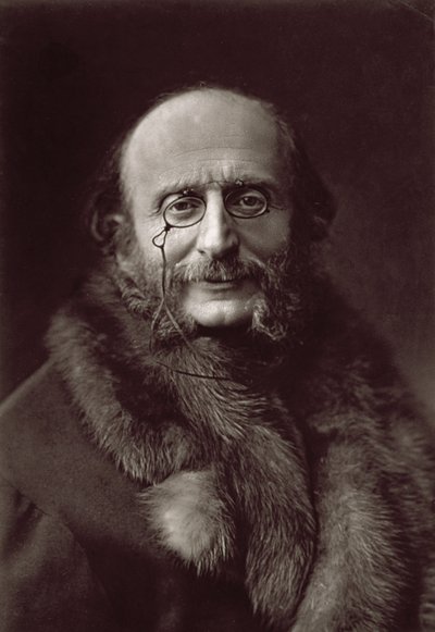 Jacques Offenbach (1819-80), compositor alemão (foto a p/b) de Unknown photographer