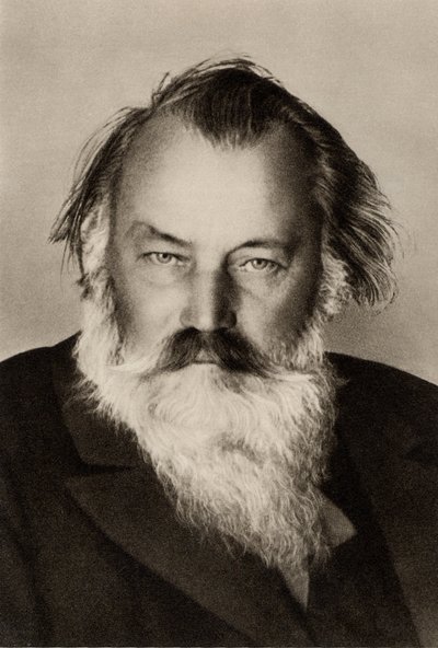 Johannes Brahms (1833-1897) Compositor alemão (gravura) de Unknown photographer