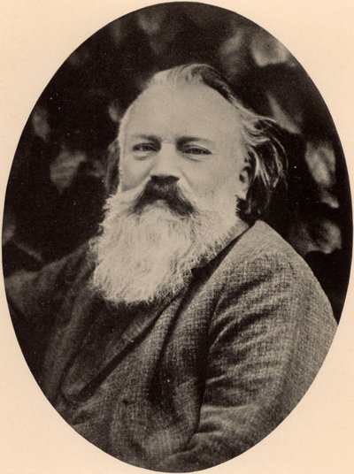 Johannes Brahms (1833-1897) Compositor alemão de Unknown photographer