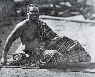 Rei Cetshwayo em exílio na Cidade do Cabo de Unknown photographer