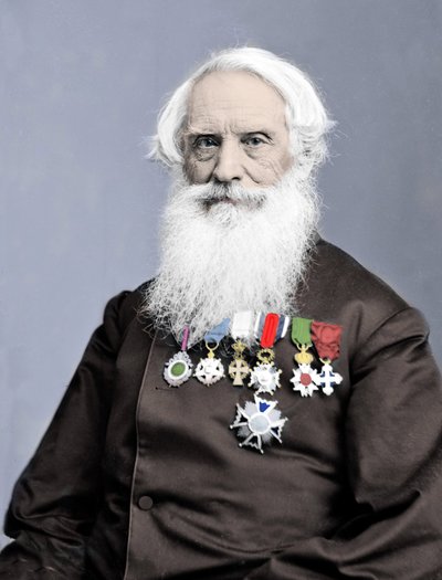 Retrato do inventor americano Samuel Finley Breese Morse (1791- 1872) fotografia por volta de 1860. de Unknown photographer