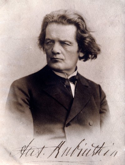 Retrato de Anton Rubinstein (foto a p/b) de Unknown photographer