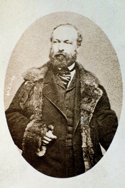 Retrato de Antonio Bazzini, compositor e violinista italiano (foto a p/b) de Unknown photographer