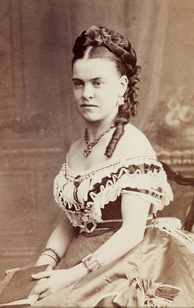 Retrato de Edith Wynne, c.1860 (fotografia a preto e branco) de Unknown photographer