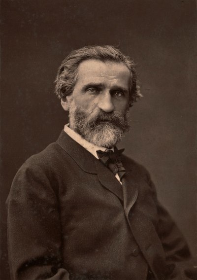 Retrato de Giuseppe Verdi, famoso compositor. de Unknown photographer
