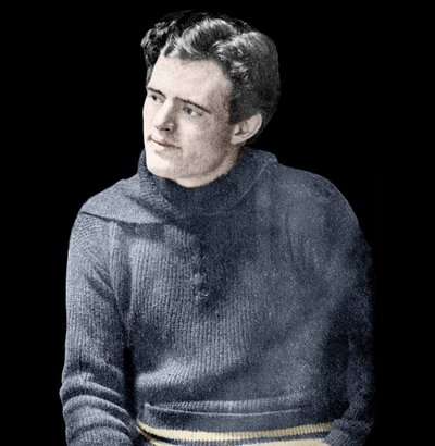 Retrato de Jack London (1876-1916), romancista americano. de Unknown photographer