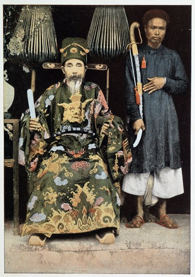Retrato de Kinh Luoc (vice-rei) de Tonkin, final do século XIX. de Unknown photographer