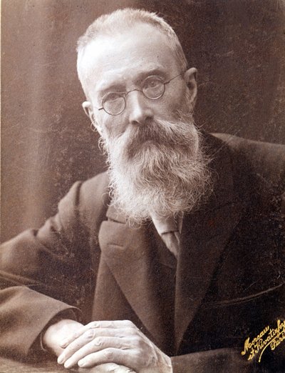 Retrato de Nicholas (Nikolai) Rimski Korsakov (Rimski-Korsakov) (1844-1908)), compositor russo. Fotografia do século XIX. de Unknown photographer