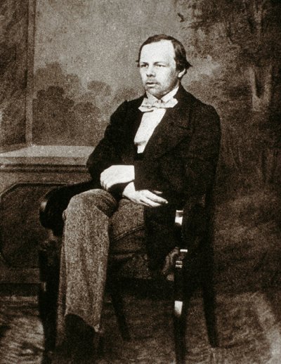 Retrato do escritor russo Fedor Dostoievsky (Dostoevsky ou Dostoevsky) (1821-1881). Fotografia do século XIX. de Unknown photographer