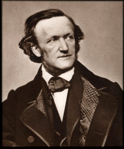 Retrato do compositor Richard Wagner (1813-1883) - Retrato de Richard Wagner (1813-1883), compositor alemão. de Unknown photographer