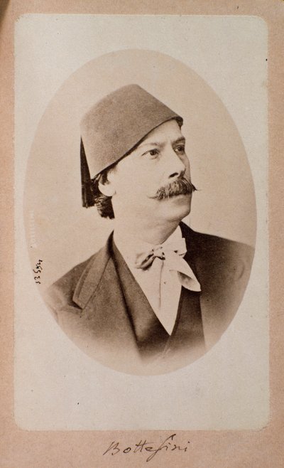 Retrato do maestro italiano, contrabaixista e compositor Giovanni Bottesini (1821-1889) Fotografia. Século XIX Bolonha, museo civico bibliografico musicale de Unknown photographer