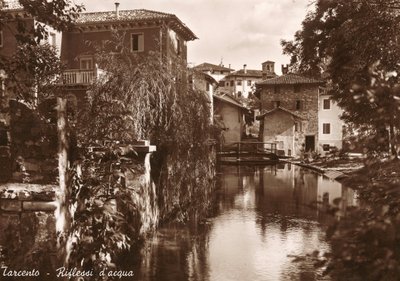 Tarcento, reflexões sobre a água, cartão postal de Unknown photographer