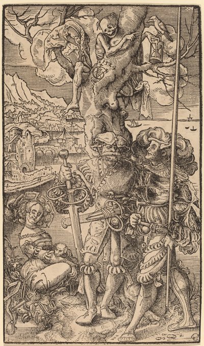 Dois Mercenários e uma Mulher, 1524. de Urs Graf