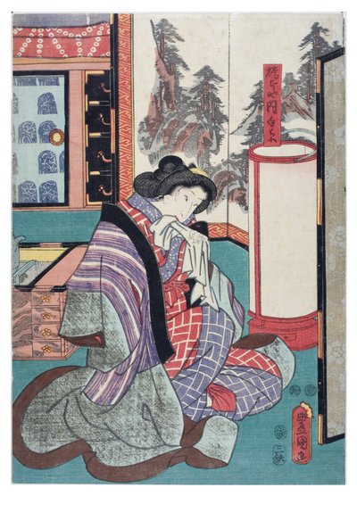 Shiraito do Hashimotoya de Utagawa (1786-1865) Kunisada