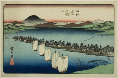 Amanohashidate, da série "Lugares Famosos do Japão (Honcho meisho)" de Utagawa Hiroshige