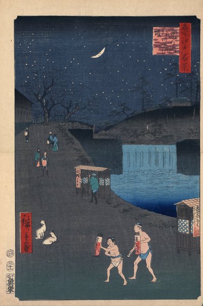Aoi Slope fora de Toranomon Cem vistas famosas de Edo, 1856-1858. de Utagawa Hiroshige